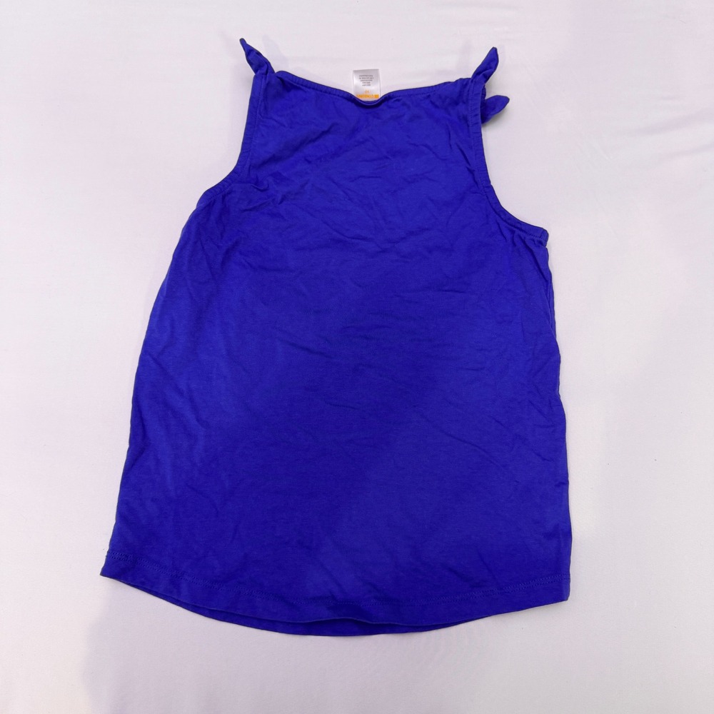 Girls Blue Tank Top with Dolphin - Picture 3 of 5